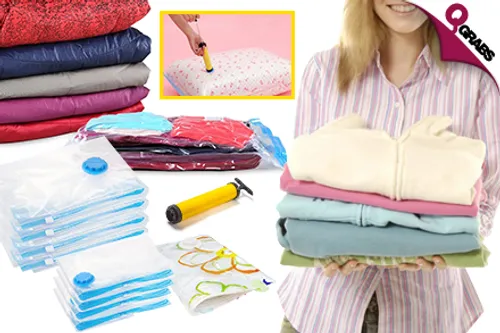 From QR35 Be Organized & Save Space with Vacuum Bags - Comes with & without Suction Pump! (Up to QR258 Value)